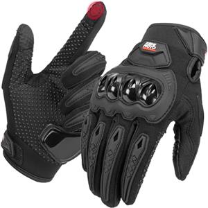 KEMIMOTO Guanti Moto Estivi, Guanti da Moto Uomo Donna, Guanti Moto con Protezione Dura, Guanti Sportivi Traspiranti per Moto, Ciclismo, Campeggio, Outdoor e Attività Sportive