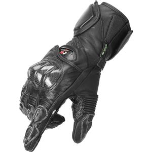 KEMIMOTO Guanti Moto in Pelle, Guanti da Gara per Uomo e Donna con Touchscreen e Protezione in Fibra di Carbonio, Ideali per Gare Professionali di Motocicletta e Bicicletta