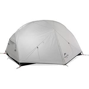 Naturehike Tenda Mongar 2 Persone Tenda da Campeggio Tenda a Cupola Tenda Ultraleggera Tenda Impermeabile in Silicone con Robusta Lega di Alluminio 7001 Ampio Spazio per Dormire (20D Grigio)