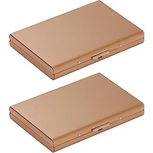 Vicloon Porta Carte, RFID e NFC Blocking Porta Tessere Credito in Acciaio Inox per Uomini e Donne,Portafoglio Elegante Viaggi Business,ID,Assicurazioni,di Debito ecc