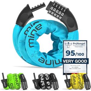 all lemon Lucchetto Bicicletta con Combinazione & Catena d'acciaio | Chiusura Catenaccio Bici Numeri 5 Cifre Codice antifurto | Protezione sicuro forte: Moto Scooter Bike Adulti Bambini Recinto Porta Cancello