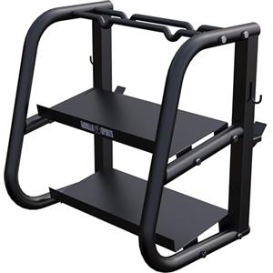 GORILLA SPORTS® Porta Manubri Palestra Casa - 52x68,5x62 cm, Acciaio, Max 300 kg, Salvaspazio, Nero - Porta Pesi, Rastrelliera, Supporto Manubri, Kettlebell, Porta Attrezzi Palestra, Posa Pesi