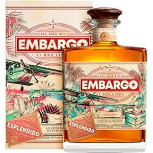 Generico EMBARGO - Rum Esplendido - Rum Libero - Oro 2023 Rum & Cachaça Masters - Gran oro 2017 Concours Mondial de Bruxelles - 40% di alcol - Origine: Trinidad & Tobago, Guatemala, Martinica - 70 cl