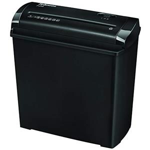 Fellowes Distruggi documenti a striscia P-25S, 5 fogli, trita documenti per uso personale, distruggidocumenti con cestino da 11 litri, nero