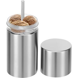 BAODBF Macina per noce moscata in acciaio inox, grattugia per noce moscata, macina per spezie, macina per noce moscata, cannella, semi tonka, pepe lungo