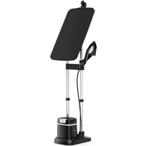 Rowenta QR1510 IXEO + Ferro da Stiro Verticale con Caldaia ad Alta Pressione e Asse Integrato a 3 Posizioni, Stiratrice Verticale a Vapore Sanificante, Potente e Versatile, 5 Bar, 2980 W, 1 L