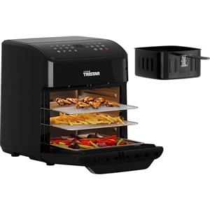 Tristar Mini forno e friggitrice ad aria calda, friggitrice ad aria 2 in 1, senza BPA, 12 L, 12 programmi, finestra di visualizzazione, 1800 W, FR-9065