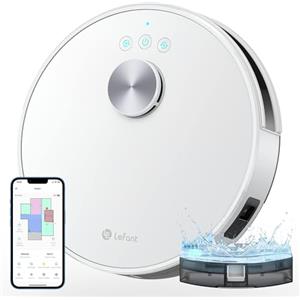 LEFANT M1 Robot Aspirapolvere Lavapavimenti con Mappatura Multi Piano,4000 Pa,Batteria a 4000mAh,Navigazione LDS,APP/Alexa/WIFI,Aspirapolvere Robot Lavapavimenti per Pulizia Domestica/Peli Animali