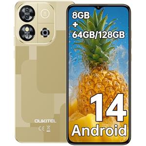 OUKITEL C57S Smartphone Android 14-8GB(2+6) RAM+64GB ROM(TF 128GB), Octa-Core, 6.52