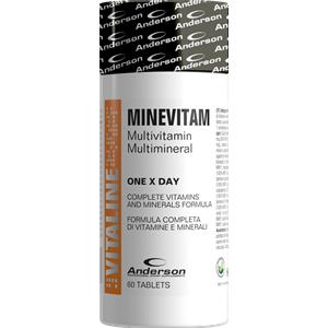Anderson Minevitam - Integratore Multivitaminico e Minerale Completo con Vitamine A, D3, E, C e Minerali Essenziali - 60 Compresse