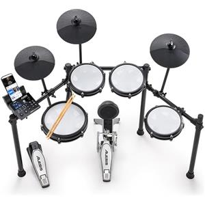 Alesis Nitro Max Batteria Elettronica con Pelli Mesh Silenziose, Rullante a Doppia Zona da 10