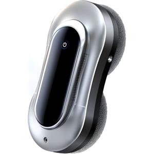 Auveach Robot Lavavetri 5600Pa Pulisci Vetri Automatico Doppio Spruzzo d'Acqua a 4 Direzioni Supporta Controllo Remoto Navigazione Intelligente Rilevamento dei Bordi con 10 Panni (Grigio)