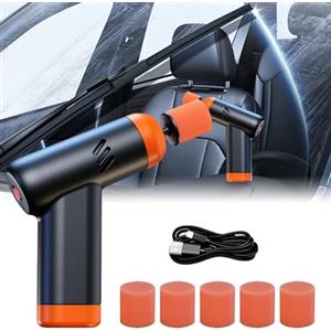 MOMOTOU Mini lucidatrice per auto senza fili, ricaricabile a mano con 5 tamponi lucidanti, 2 velocità regolabili, lucidatrice per riparazione di graffi per la cura dell'auto