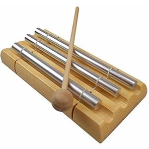 LALADEFIEE Giocattoli Musicali Educativi Per Bambini Trio Chime Xilofono A Percussione Per Bambini Piccoli Realizzati in Materiale Sicuro Con Tubi Metallici A 2 Note
