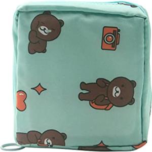 JUNFEIXUAN Borsa per assorbenti igienici Borsa per tazza mestruale Borsa portatile con cerniera Mestruazioni femminili Borse per il primo periodo per ragazze adolescenti donne signore., Blu, 1 Count (Pack of 1),