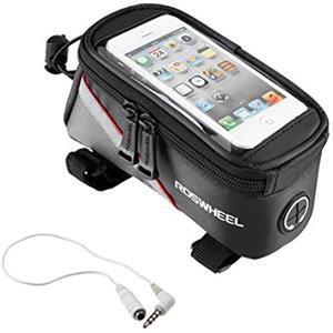 Roswheel Lohai ciclismo | Roswheel bicicletta borsa telaio, testa tubo, in bicicletta Titolare fronte tubo sacchetto del telefono con schermo Super Clear PVC per iPhone 6, Samsung S3 I9300 e altri Smart Phone con schermo & # X2264; 12,2 cm (l), rosso e ne