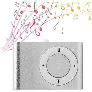 ZenithAur Lettore musicale portatile MP3, lettore MP3 digitale sportivo con mini clip posteriore con memoria da 8 GB, auricolare e cavo USB inclusi (Silver)