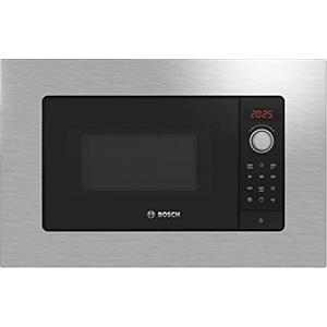 Bosch BEL623MS3, Microonde da incasso, Programmi automatici di cottura, Display LED rosso, Apertura laterale a sinistra, Grill, Illuminazione LED, Acciaio