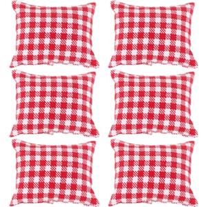 HEMOTON 6 cuscini per casa delle bambole, decorazione per la casa delle bambole, in miniatura, 112 accessori per la casa delle bambole, piccolo cuscino per divano modello HEMOTON