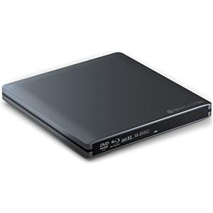 techPulse120 USB 3.0 3D Masterizzatore esterno Blu-Ray Burner M-Disc BDXL Superdrive Blueray Rom Drive BD DVD CD Slim per computer PC Notebook Ultrabook Windows MacOS Apple Alluminio Grigio