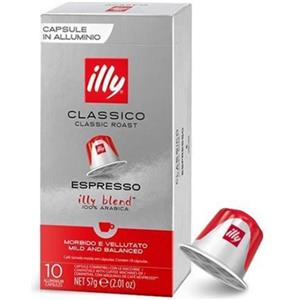 ILLY Classico 10 Capsule In Alluminio Compatibili Nespresso