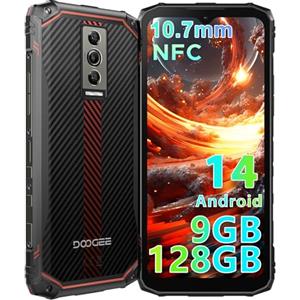 DOOGEE Blade 10 Rugged Smartphone, 9GB+128GB/2TB Telefono Indistruttibile Android 14, 6.56