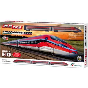 RE-EL TOYS Treno Frecciarossa 1000 Scala H0 - Riproduzione Realistica con Luci Anteriori