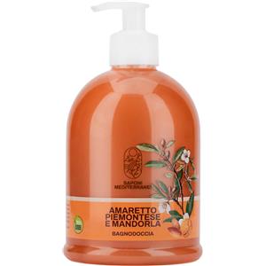 Ethos Saponi Mediterranei Bagnodoccia Amaretto Piemontese e Mandorla 500 ml - Texture Ricca e Cremosa con Profumazione Gourmand