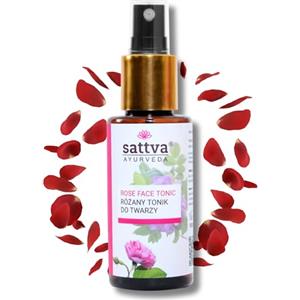 Sattva Ayurveda Sattva Rosenwwasser Spray per il viso - Tonico naturale per pelle matura e impura, Natural Rose Water per il viso, 100 ml