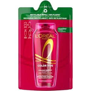 L'Oréal Paris Elvive Shampoo Sublimante, Per Tutti i Capelli Colorati o Con Meches, Colore Protetto per 40 Lavaggi e Luminosità Estrema, Con Pura Vitamina C, Formato Eco-Ricarica, Color Vive, 250 ml