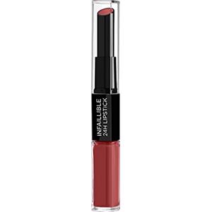L'Oréal Paris L'Oreal Paris Rossetto 2 Step Infallible 24H, Lunga tenuta e idratazione, Toujours Toffee (801)