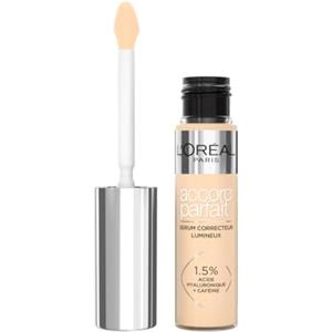 L'Oréal Paris Correttore in Siero Liquido, Formula con Acido Ialuronico e Caffeina, Idratazione 24H, Finish Luminoso, Accord Parfait, Tonalità: 4N Neutra, 11 ml