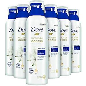 DOVE Mousse Doccia Olio di Cotone 6x200 ml (Confezione da 6)