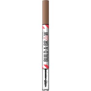 Maybelline New York, 2 in 1 Penna e Gel Sopracciglia, Per Sopracciglia Piene e Naturali, Tenuta Fino a 24 Ore, Waterproof, Formula Vegana, Build A Brow, Tonalità: Soft Brown