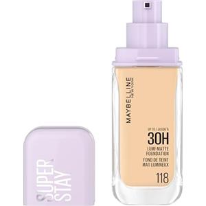 Maybelline New York Fondotinta a Lunga Tenuta, Per Tutti i Tipi di Pelle, Finish Matte Luminoso, Copertura Medio-Alta, Fino a 30H di Tenuta, Con Amminoacidi, Superstay Lumi-Matte, Tonalità: 118