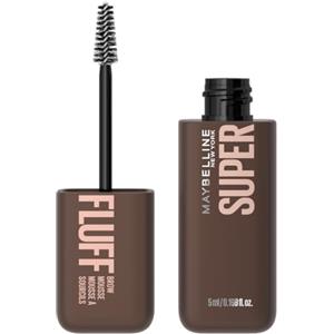 Maybelline New York Mascara Volumizzante per Sopracciglia, Sopracciglia Piene e Soffici, Formula Leggera in Mousse, Superfluff, Tonalità: Deep Brown, 4,7 ml