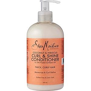 SHEA MOISTURE SheaMoisture Cocco e ibisco Curl & Shine Conditioner, per capelli spessi e ricci 384 ml