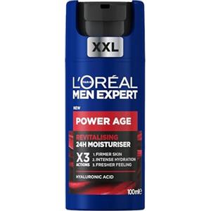 L'Oréal Paris men expert L'Oréal Paris Men Expert, Crema Rivitalizzante Power Age, 24H Idratazione, Con Acido Ialuronico, 100 ml
