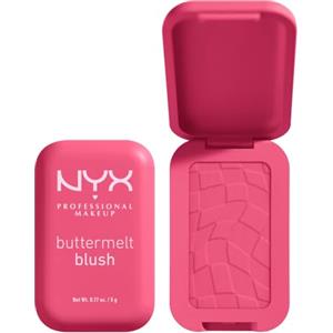 NYX Professional Makeup Blush in Polvere, Per un Look Fresco e Colorato, Arricchito con Burro di Mango, Mandorle e Karitè, Sfumabile, Buttermelt, Tonalità: Getting Butta, 5 g