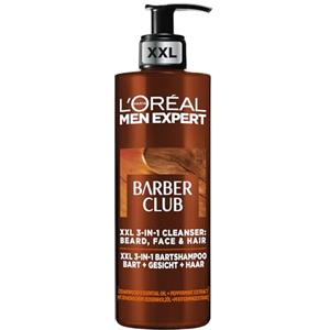 L'Oréal Paris men expert L'Oréal Paris Detergente 3 in 1, Per Barba, Viso e Capelli, Residui della Barba Rimossi, Pelle Più Idratata, Capelli Più Morbidi, Adatto Anche a Pelli Sensibili, Barber Club, Men Expert, 400 ml