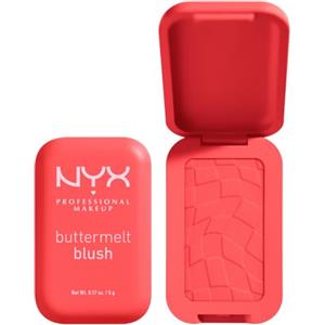 NYX Professional Makeup Blush in Polvere, Per un Look Fresco e Colorato, Arricchito con Burro di Mango, Burro di Mandorle e Burro di Karitè, Sfumabile, Buttermelt, Tonalità: Back And Butta, 5 g