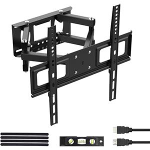 GRIFEMA Supporto TV Parete Staffa TV 26-65 Pollici Porta TV da Parete Girevole Inclinazione Estensibile, VESA Max 400x400mm, Fino a 35 kg, Braccio TV Universale Muro Facile Installazione GB1004-1