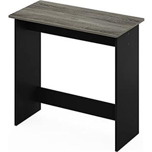 Furinno Simplistic Scrivania per Computer, Legno, Grigio/Nero (French Oak Grey/Black), 39.37 x 80 x 75.57 cm