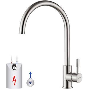 GRIFEMA Irismart G4008-98 - Rubinetto da cucina a bassa pressione, miscelatore per lavello a risparmio energetico, in acciaio inox