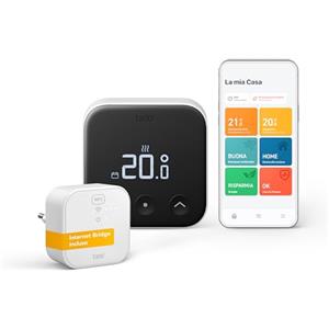 tado° termostato intelligente X - Starter Kit, termostato ambiente cablato e Bridge X, controllo del riscaldamento tramite app e smart speaker (Alexa, Siri, Google), non compatibile con tado° V3+