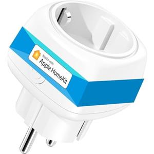 Meross Presa Intelligente WiFi, Smart Plug Mini(Type F) 10A, Compatibile con Apple HomeKit, Alexa, Google Assistant, Presa Smart Programmabile con Controllo Vocale, Telecomando, 2,4Ghz, 2400W