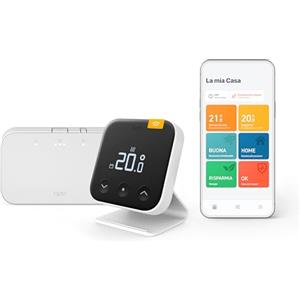 tado° Termostato X intelligente senza fili - Kit di base con termostato ambiente, Bridge X e supporto, controllo con app e Smart Speaker (Alexa, Siri, Google Assistant), non compatibile con tado° V3+