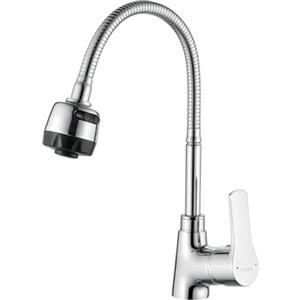 Ibergrif M14357 Rubinetto Lavello Cucina, Miscelatore Cucina con Beccuccio di Flessibile, Miscelatore Lavello Cucina Monocomando, Rotazione a 360°, Cromato