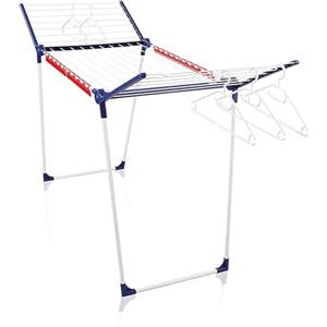 Leifheit Pegasus 200 Solid Stendibiancheria con accessori, Stendino allungabile 20m spazio totale, stendibiancheria estensibile con grucce e supporti [Amazon Exclusive]