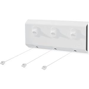 Leifheit Rollfix 150 - Stendibiancheria triplo con palangari, lunghezza 5 m ciascuno, colore: bianco